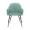 Armen Living Pixie Two Tone Teal Fabric Dining Room Chair with Black Metal Legs LCPXCHTL - alternate 10
